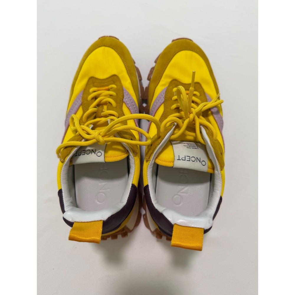 ONCEPT Phoenix Osaka Yellow Suede Nylon Lug Sole Retro Sneakers Womens 8